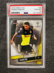 Jadon Sancho Topps Finest 2019 #26 UCL PSA 10 GEM MT
