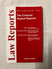 Criminal Appeal Reports Part 4 (Cases 16-20) [2021] 1 Cr. App. R. 303-400