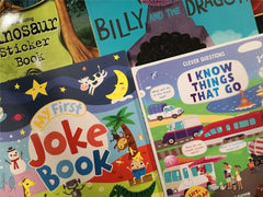 Children's Books, LARGE box of 7 Books, Reading, Colouring, Stickers for Boys