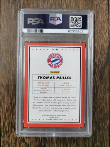 2015 Panini Donruss 41 Thomas Muller PSA 9 MINT
