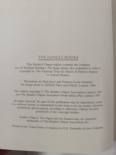 The Jungle Books by Rudyard Kipling - 1997 Readers Digest Edition