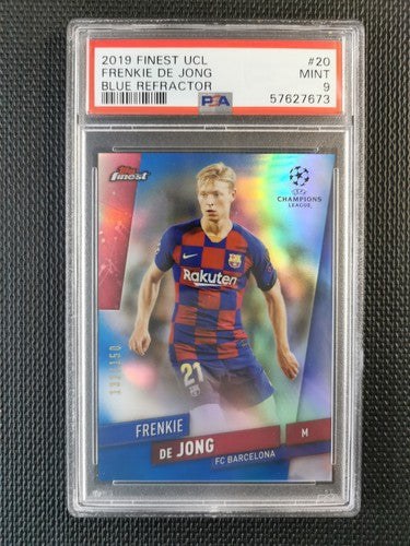 Frenkie De Jong Finest UCL 2019 Blue Refractor PSA 9 MINT [150]