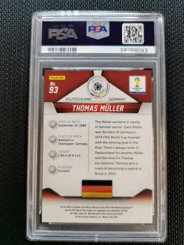 2014 Panini Prizm World Cup Thomas MÃ¼ller PSA 9 #93 Germany
