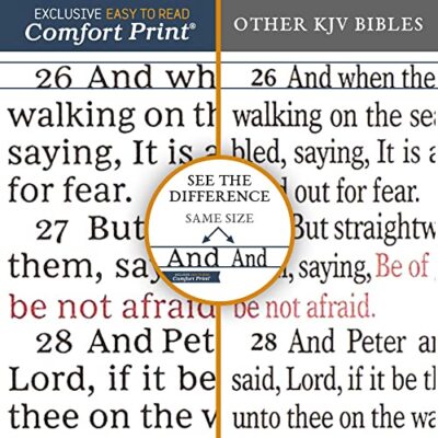 KJV, Pew Bible, Large Print, Hardcover, Black, Red Letter, Comfort Print