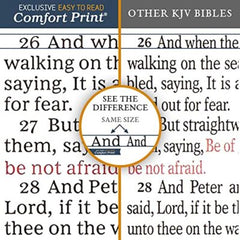 KJV, Pew Bible, Large Print, Hardcover, Black, Red Letter, Comfort Print