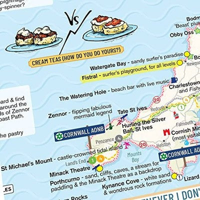 Great British Bucket List Map | Culture & Heritage | Marvellous Maps | Adventure