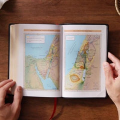 NKJV Personal Size Large Print Bible with 43,000 Cross References, Black Hardcov