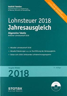 Tabelle, Lohnsteuer Jahresausgleich 2018: Allgemeine Tabelle. Amtlicher Lohnsteu