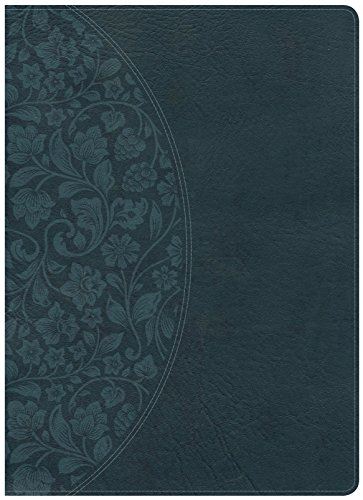 KJV Study Bible Large Print Edition, Dark Teal LeatherTouch, Indexed Holman Bibl - used book at Perkology Books