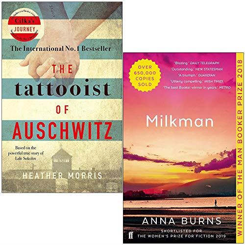 The Tattooist of Auschwitz By Heather Morris & Milkman By Anna Burns 2 Books Col - used book at Perkology Books