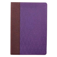 KJV Large Print Lux-Leather Brown/Purple Imitation Leather