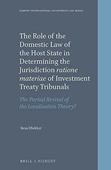 The Role of the Domestic Law of the Host State in Determining the Jurisdiction r by Reza Eftekhar - used book at Perkology Books