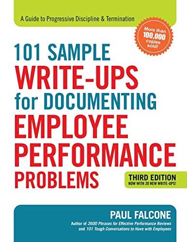 101 Sample Write-Ups for Documenting Employee Performance Problems: A Guide to P - used book at Perkology Books