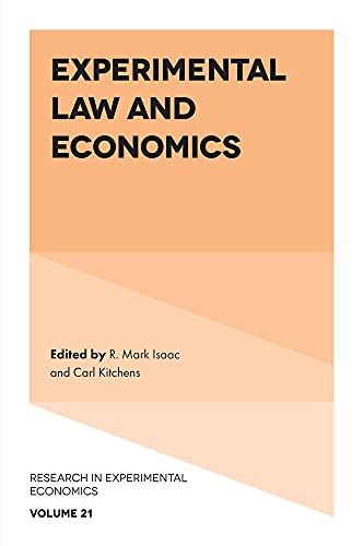 Experimental Law and Economics (Research in Experimental Economics, 21) [Hardcov by R. Mark Isaac - used book at Perkology Books