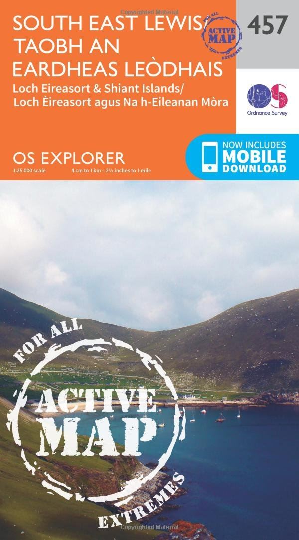 South East Lewis / Taobh an Eardheas Leï¿½dhais Map | Weatherproof | Loch Eireas by Ordnance Survey - used book at Perkology Books