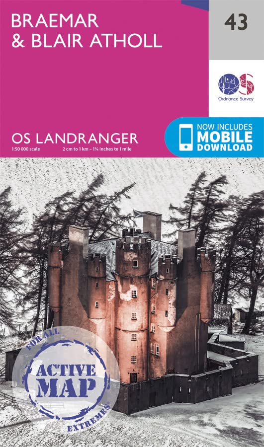 Braemar & Blair Atholl Map | Cairngorms| OS Landranger Map 43 by Ordnance Survey - used book at Perkology Books