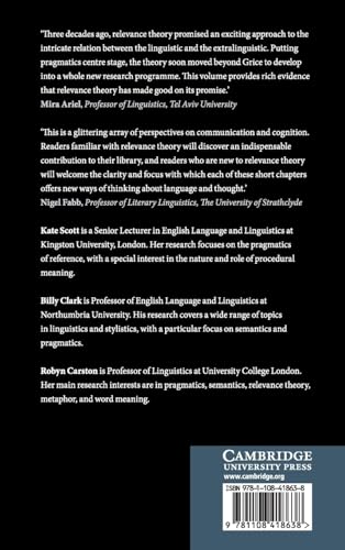 Relevance, Pragmatics and Interpretation: Essays in Honour of Deirdre Wilson by Kate Scott - used book at Perkology Books