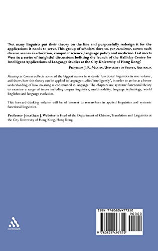 Meaning in Context by Jonathan J. Webster - used book at Perkology Books