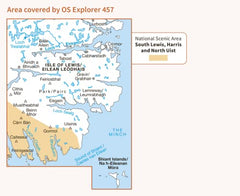 South East Lewis / Taobh an Eardheas Leï¿½dhais Map | Weatherproof | Loch Eireas by Ordnance Survey - used book at Perkology Books