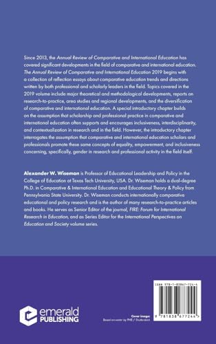 Annual Review of Comparative and International Education 2019: 39 (International by Alexander W. Wiseman - used book at Perkology Books