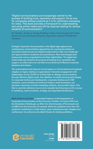 Strategic Corporate Communication in the Digital Age [Hardcover] Camilleri, Mark by Mark Anthony Camilleri - used book at Perkology Books