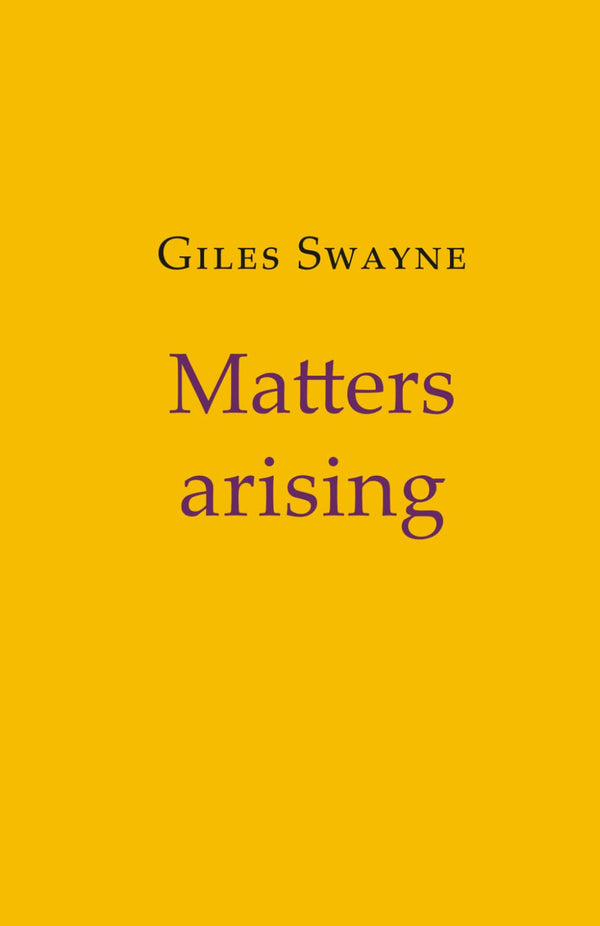 Matters arising