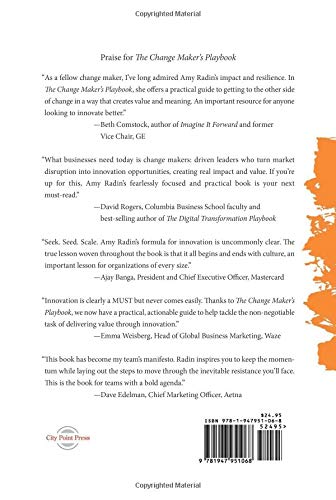 The Change Maker's Playbook: How to Seek, Seed and Scale Innovation in Any Compa by Amy J. Radin - used book at Perkology Books