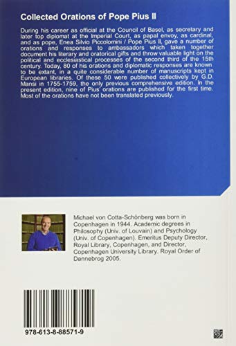 Collected Orations of Pope Pius II by Michael von Cotta-Schönberg - used book at Perkology Books