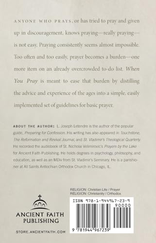 When You Pray: A Practical Guide to an Orthodox Life of Prayer by L Joseph Letendre - used book at Perkology Books