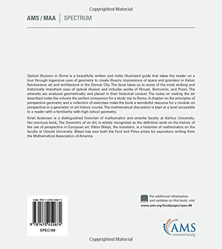 Optical Illusions in Rome: A Mathematical Travel Guide (Spectrum) [Paperback] Ki by Kirsti Andersen (author) - used book at Perkology Books