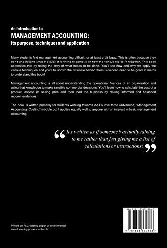 An introduction to management accounting: its purpose, techniques and applicatio by Richard Carter - used book at Perkology Books