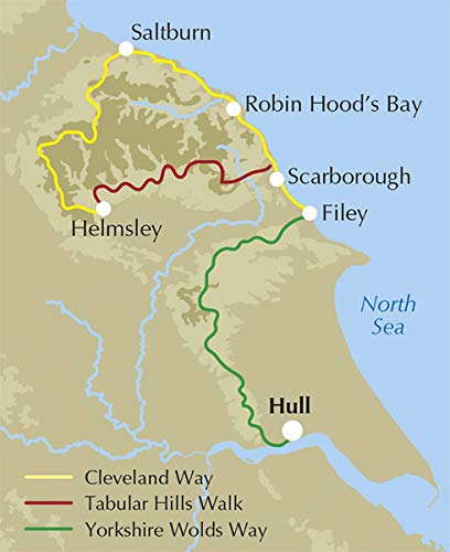 The Cleveland Way and the Yorkshire Wolds Way: Includes OS 1:25K Map Booklet by Paddy Dillon - used book at Perkology Books