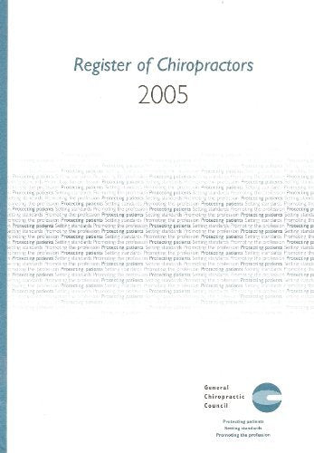 Register Of Chiropractors 2005 :