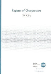 Register Of Chiropractors 2005 :