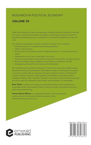 The Capitalist Commodification of Animals: 35 (Research in Political Economy, 35 by Dr Brett Clark - used book at Perkology Books