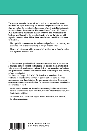 Remuneration for the Use of Works by von - used book at Perkology Books