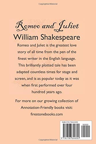 Romeo and Juliet: Annotation-Friendly Edition: Annotation-Friendly Edition by William Shakespeare - used book at Perkology Books