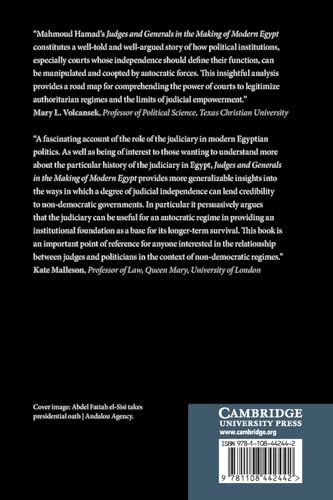 Judges and Generals in the Making of Modern Egypt by Mahmoud Hamad - used book at Perkology Books