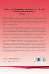 Dealing with Endogeneity in Regression Models with Dynamic Coefficients (Foundat by Chang-Jin Kim - used book at Perkology Books
