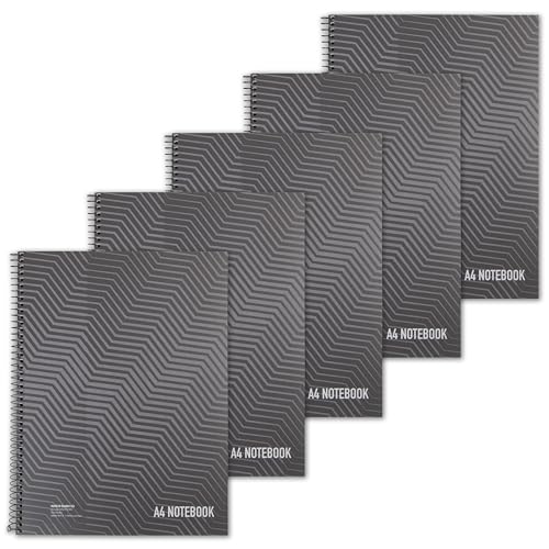 SUMMIT Jotter A4+ Notebook, 80 Sheets 160 Page, Wirebound, 8 mm Lined with Margin, Notepads, 4-Hole Punch