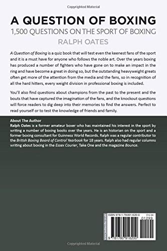 A Question of Boxing - 1500 questions on the sport of Boxing [Paperback] Oates,  by Ralph Oates - used book at Perkology Books