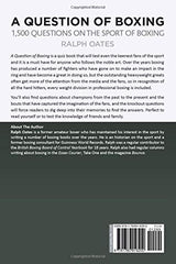 A Question of Boxing - 1500 questions on the sport of Boxing [Paperback] Oates,  by Ralph Oates - used book at Perkology Books