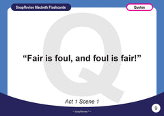 SnapRevise Macbeth Flashcards