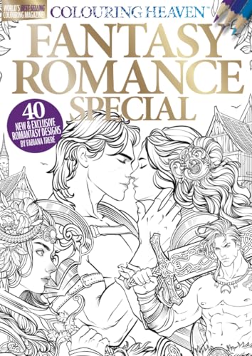 Colouring Heaven Adult Colouring Books Collection of 2 Books Fantasy Worlds & School of Witchcraft