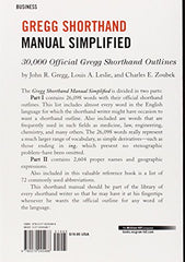 The GREGG Shorthand Manual Simplified (BUSINESS BOOKS) by John R. Gregg - used book at Perkology Books