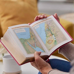 NKJV, Compact Center-Column Reference Bible, Leathersoft, Brown, Red Letter by Thomas Nelson - used book at Perkology Books