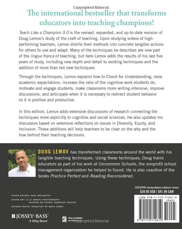 Teach Like a Champion 3.0 63 Techniques that Put Students on the Path to College