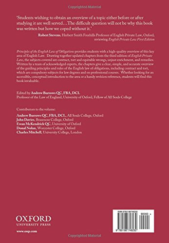 Principles of the English Law of Obligations by Andrew Burrows