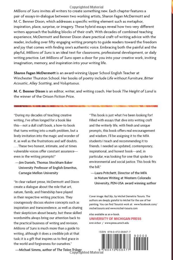 Millions of Suns: On Writing and Life (Writers On Writing)