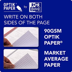 Oxford Black n' Red A5 HB Casebound Notebook Ruled | Single Cash 192 Page x 5